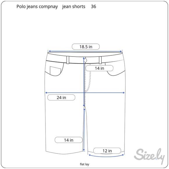 Vintage 90's Polo Jeans Company C-5 Carpenter Jean Short Jhorts Long Length 36 - Picture 11 of 11